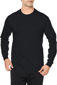 Футболка с длинным рукавом из ультрахлопка плотностью 6,0 унций, 2400 Gildan, черный