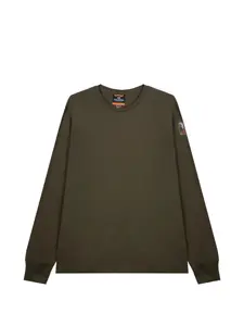 Футболка с длинными рукавами и нашивкой Parajumpers, зеленый