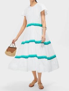 V-образный вырез макси-платье в цвете Pacifica Aqua Oliphant, Pacifica Aqua