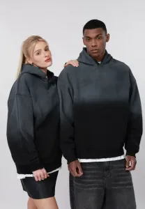 Свободная, плотная толстовка унисекс Yourturn, Black Wash