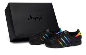 Adidas Originals Кроссовки Superstar 2 Unisex низкие Black/Blue/Yellow/Green