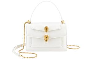 ALEXANDER WANG Коллаборация Сумка через плечо на цепочке из телячьей кожи Кроссбод Поясная сумка Классическая Женская Белая BVLGARI