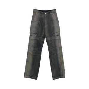 Брюки Rick Owens Pantaloni In Denim Stefan Cargo Jeans, Darkdust Degrade