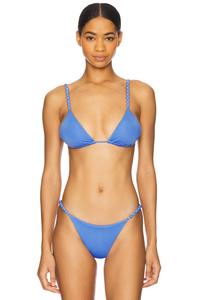 Треугольный бикини-топ с бусинами Vix Swimwear, ethereal