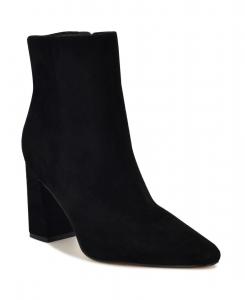 Женские ботильоны Reraye на расклешенном блочном каблуке Nine West, Black Suede