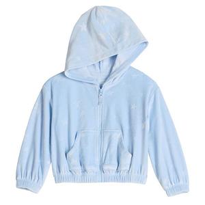 Детская худи на молнии из велюра для девочек 4-12 лет Jumping Beans, Emboss Stars Blue