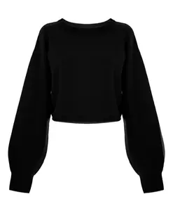 Широкая укороченная толстовка с круглым вырезом Kocca, черный