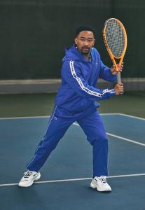 Спортивный костюм Lacoste Sport TENNIS TRACKSUIT HOODED, Gipsy Blue/White/Blue