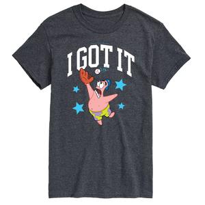 Футболка с рисунком Big & Tall Spongebob Squarepants I Got It Nickelodeon, серый