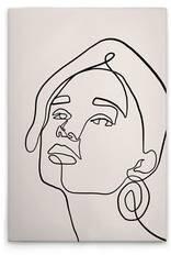 Картина на холсте A.S. Création Oneliner 3 цвет cremeschwarz