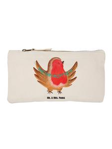 Mr. & Mrs. Panda Пенал для школьных карандашей с изображением малиновки, рождественский мотив, без надписи, белого цвета