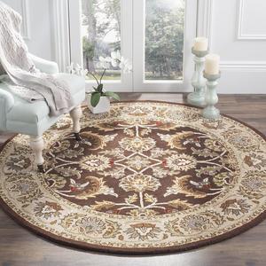 Ковер SAFAVIEH, 183 x 183 см, Heritage Collection Brown / Ivory HG451A ручной работы традиционный восточный премиум шерстяной