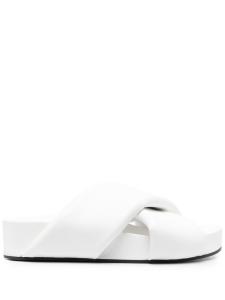 Jil Sander сандалии с перекрестными ремешками, белый