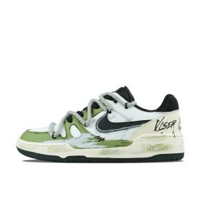 Nike Полусилы низкие устойчивые к истиранию низкие кеды для скейтбординга мужские белые зеленые