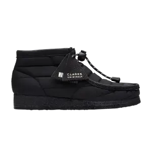 Ботинки женские Clarks Wallabee стеганые из нейлона, черный