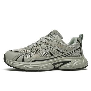 Амортизирующие, противоскользящие, износостойкие, легкие, увеличивающие рост низкие кроссовки на массивной подошве для мужчин AOKANG, Gray Green[Standard Sports Shoe Size]