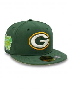 Мужская зеленая приталенная шляпа Green Bay Packers Super Bowl XXXI Citrus Pop 59FIFTY New Era