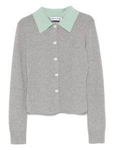 Шерстяной кардиган Self-Portrait, серый