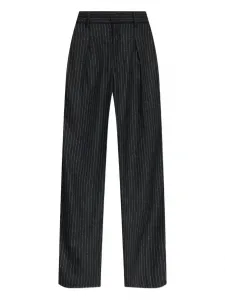 Прямые брюки Lisetta в тонкую полоску Isabel Marant, серый