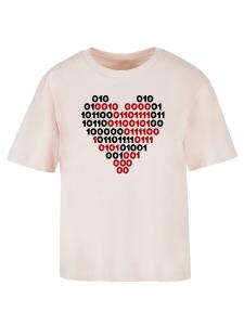 Футболка F4NT4STIC I love you 01001001 Binary Code Herz Valentinstag, Pink
