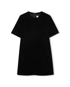 Детское платье черного цвета с длинными рукавами Zadig & Voltaire