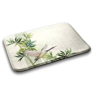 Коврик для ванной Tulup Kranich Vogel, 75x1x75 см, зеленый