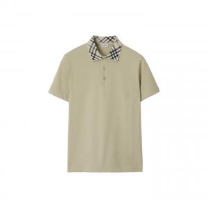 Хлопковая поло Burberry, зеленый