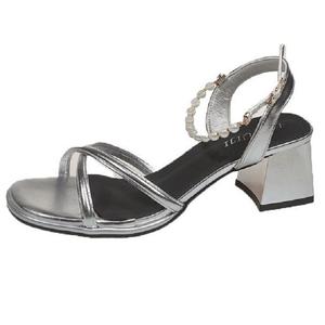 Сандалии женские с одним ремешком, серебристые TAFN, Silver