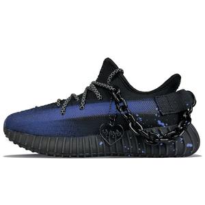 Кроссовки Yeezy Boost 350 V2 Lifestyle унисекс с низким верхом синего цвета Adidas Originals, черный
