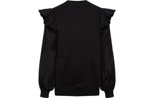 Свитшот с вышитым логотипом и рюшами KARL LAGERFELD / Karl Lagerfeld Jeans, черный