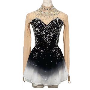 HEAD Платье для фигурного катания Custom, для детей и взрослых, для выступлений и экзаменов, юбка женская, стиль Kousi, черное, размер M