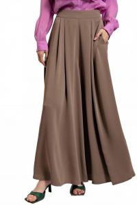 Добби широкие брюки в цвете мокко Easel, мокко