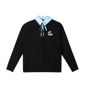 Nike Мужские толстовки с черными лацканами, средней длины