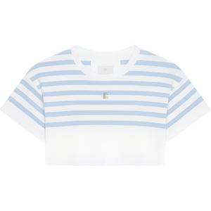 Футболка кроп с логотипом Givenchy, белая