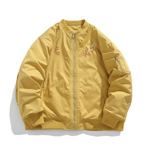 Куртка Unisex с бейсбольным воротником утепленная HUANQIU, желтый