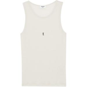 SS26 Топ SAINT LAURENT, белый