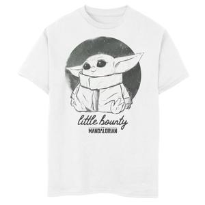 Футболка с акварельным рисунком «Мандалорец» для мальчиков 8–20 лет Little Bounty Star Wars, белый