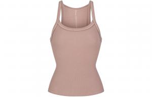 Футболка-майка SKIMS женская UMBER/Коричневый землистый тон, UMBER/Землистый тон