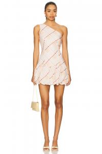 X revolve briella платье мини с одним плечом Sndys, gingham