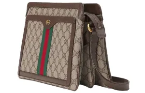 Сумка Ophidia Canvas With Leather, средняя, через плечо, кроссбоди GUCCI, basic set (bag+dust bag)