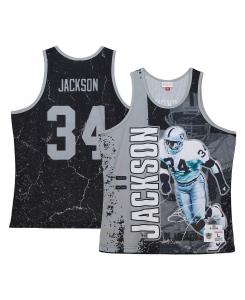 Мужская черная майка Bo Jackson Las Vegas Raiders 1990 Player Burst Mitchell & Ness