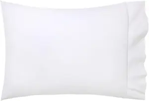 Наволочка Yves Delorme Athéna Blanc Standard 21 x 32 дюйма, роскошные простыни повышенной мягкости и охлаждения из 100% натурального органического хлопка - дышащие и прочные, белый