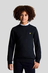 Хлопковый свитер для мальчика с круглым вырезом Lyle & Scott, синий