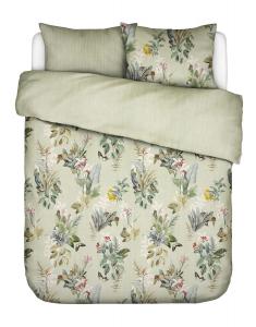 Двустороннее Постельное белье ss22 сатин Essenza, зеленый/светло-зеленый