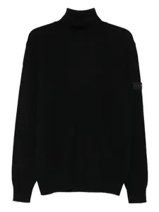 Свитер с высоким воротником и накладным карманом Peuterey, черный