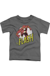 Футболка с коротким рукавом DC Comics Flash Run для малышей Gildan, Charcoal