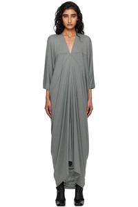 Rick Owens Платье-Макси «Серый конкорданс» в форме воздушного змея