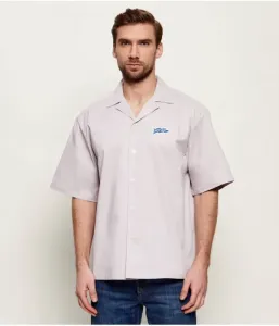 Рубашка Элиджино relaxed fit Hugo Blue, пепельно-серый