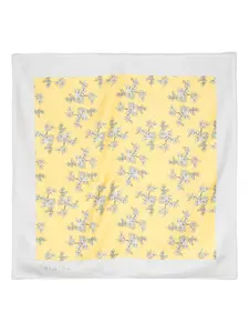 Шелковый шарф с цветочным принтом Macgraw, желтый