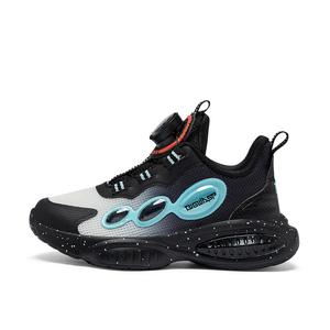 Низкие детские беговые кроссовки Kids' BIG WASP, черно-зеленые